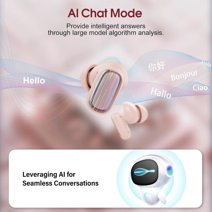 AI Kopfhörer Übersetzer, 3-in-1Echtzeit Sprachübersetzer Kopfhörer 164 Sprachen mit App, 6 Übersetzu