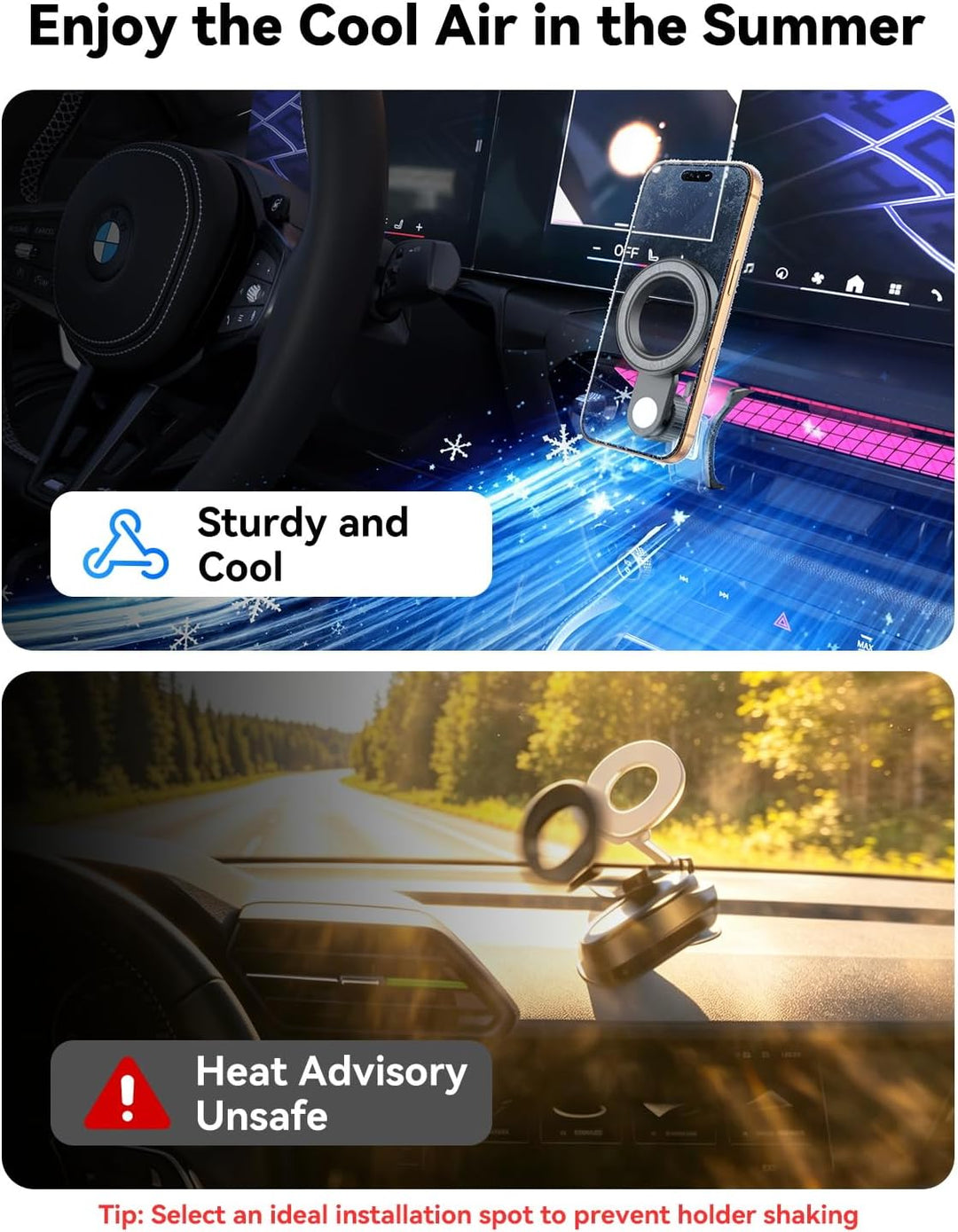 CloudValley Auto Telefonhalter für Lüftung, kompatibel mit 2020-2025 BMW 3er G20, 2022 X3 G01, 2019-