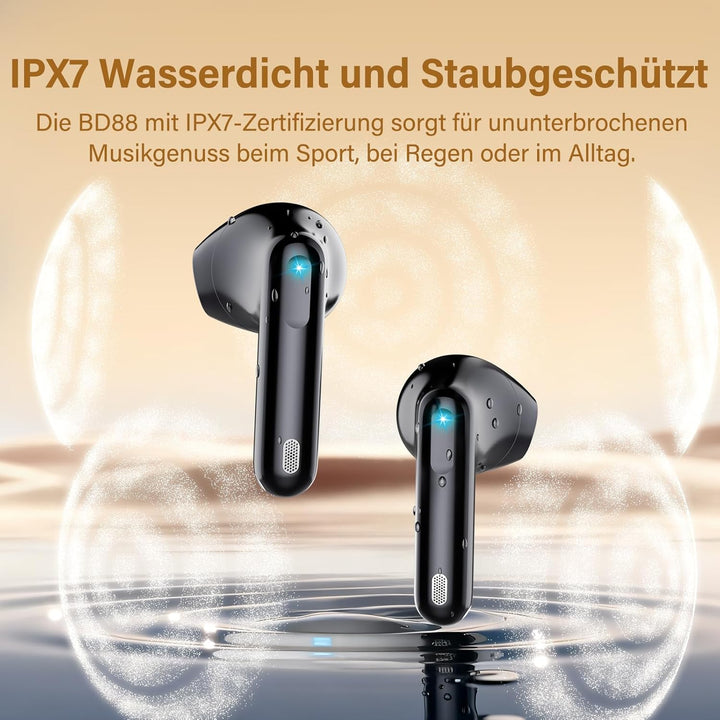 Bluetooth Kopfhörer, Kopfhörer Kabellos Bluetooth 5.4, Hi-Fi Sound In Ear Kopfhörer mit ENC Noise Ca
