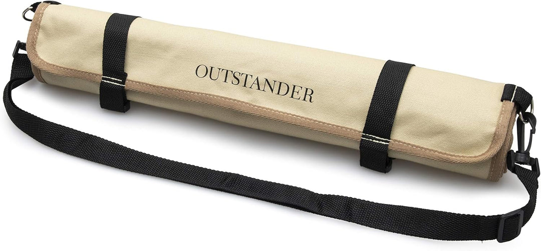 OUTSTANDER Rolltasche für Küchenmesser, mit 11 Schlitzen, strapazierfähig, gewachstes Segeltuch, für