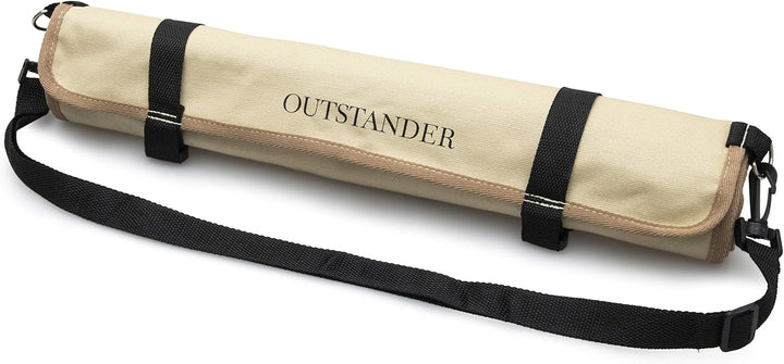 OUTSTANDER Rolltasche für Küchenmesser, mit 11 Schlitzen, strapazierfähig, gewachstes Segeltuch, für