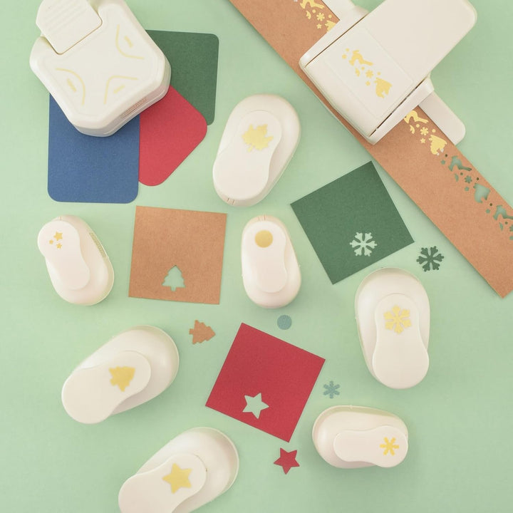 Vaessen Creative Stanzer Set - Motivstanzer - Weihnachten - 9 Stück - Tonpapier und Bastelmaterial b