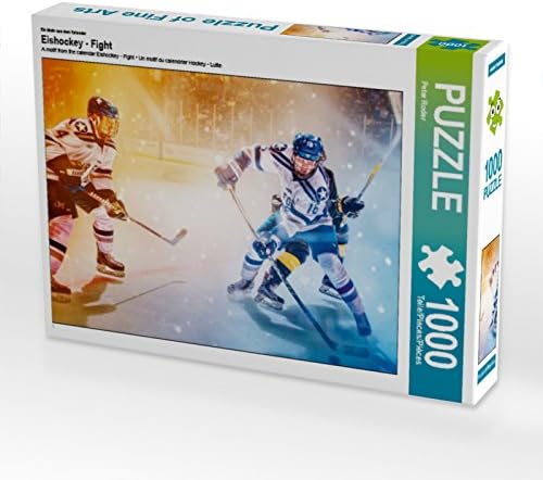 CALVENDO Puzzle Eishockey - Fight 1000 Teile Lege-Grösse 64 x 48 cm Foto-Puzzle Bild von Peter Roder