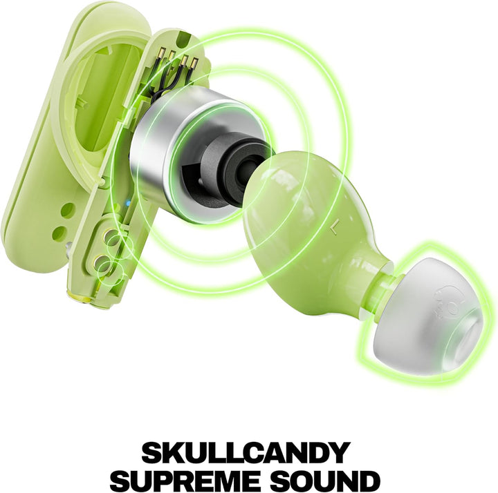 Skullcandy Smokin' Buds In-Ear Wireless-Kopfhörer, 20 Std. Akkulaufzeit, 50% nachhaltiger Kunststoff