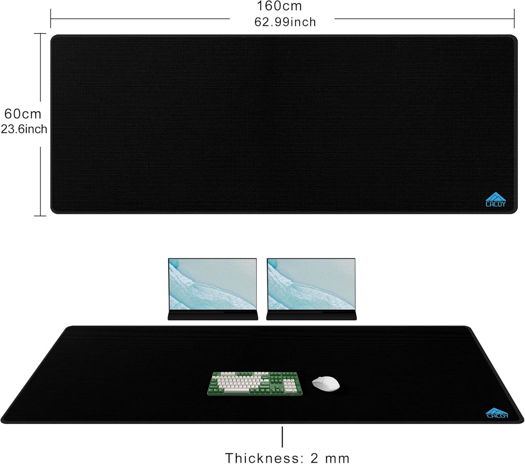 Cacoy 1600x600 mm Übergrösse Gaming-Mauspad XXXL, Grossformat Büro Schreibtischunterlage, Grosses Re