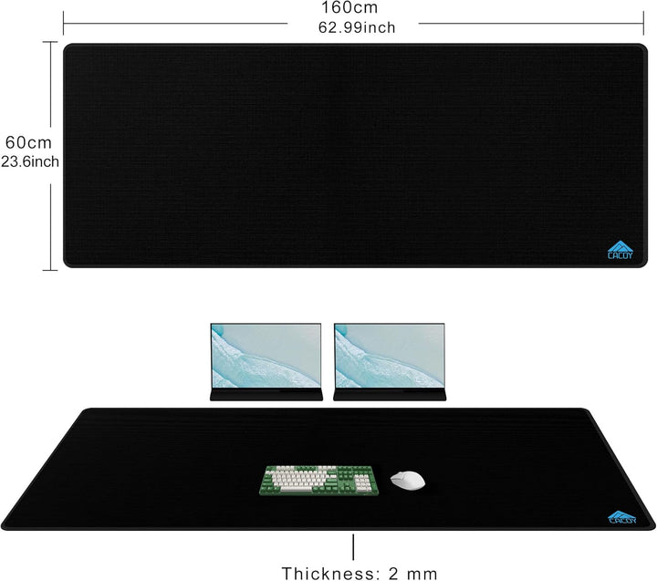 Cacoy 1600x600 mm Übergrösse Gaming-Mauspad XXXL, Grossformat Büro Schreibtischunterlage, Grosses Re