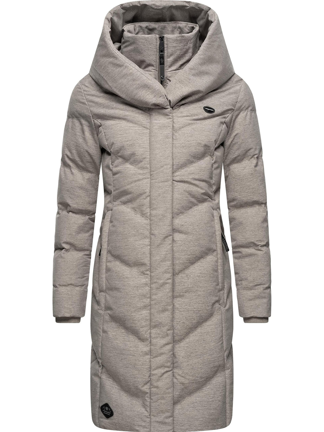 Ragwear Damen warmer Wintermantel Steppmantel wasserdicht mit Kapuze Natalka Melange XS-6XL 3XL Bone