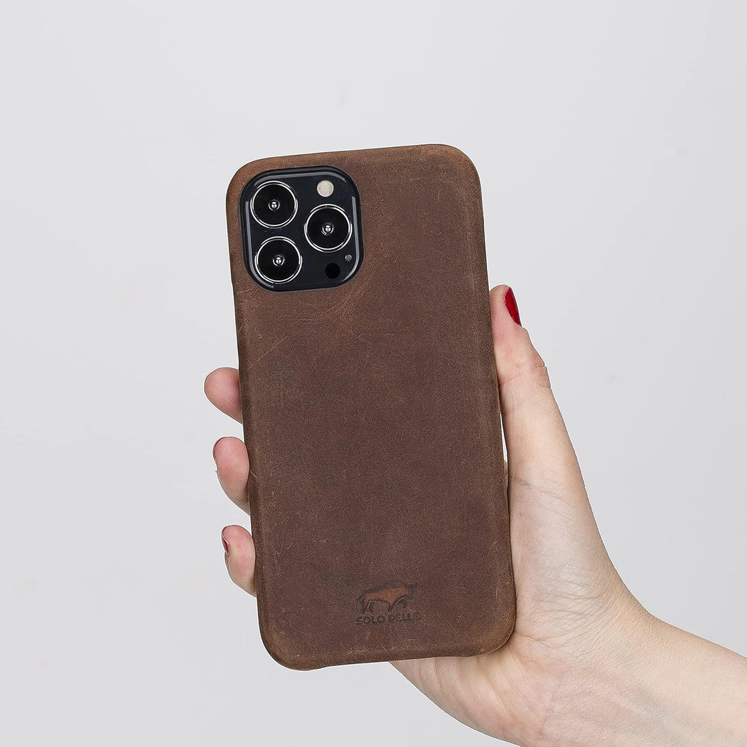 Solo Pelle Lederhülle für das iPhone 14 Pro in 6.1 Zoll Princeton Case Leder Hülle Ledertasche Backc