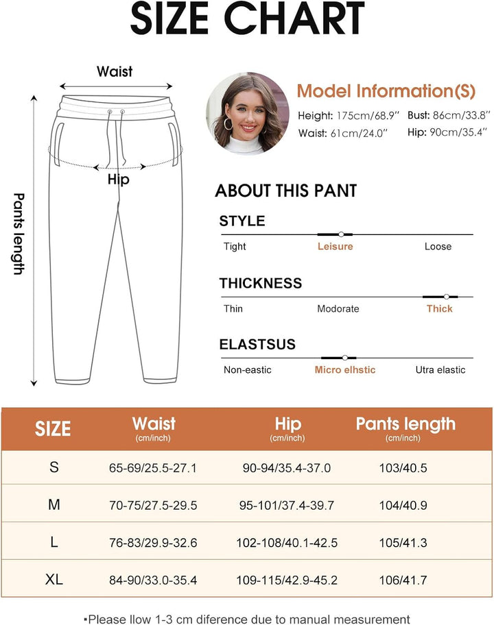 UMIPUBO Gefütterte Jogginghose Damen Warm Fleece Freizeithose Winter Thermo Fleecehose High Waist Sw