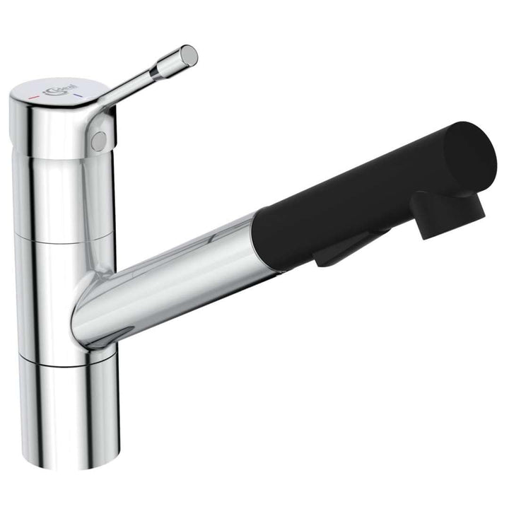 Ideal Standard BC297AA Ceralook Küchenarmatur verlängerter Sockel Handbrause ausziehbar, Handbrause