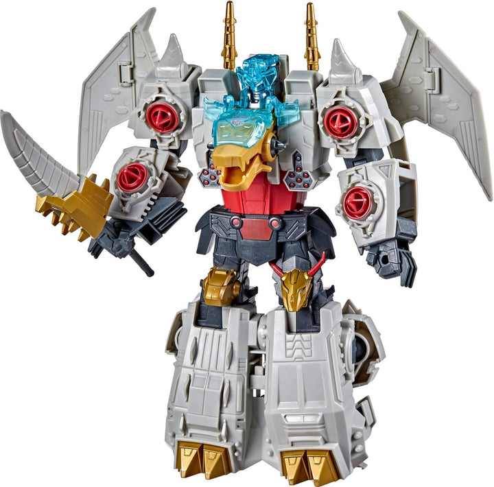 Transformers Bumblebee Cyberverse Adventures Dinobots Unite Toys Ultimate Class Volcanicus Figur, En