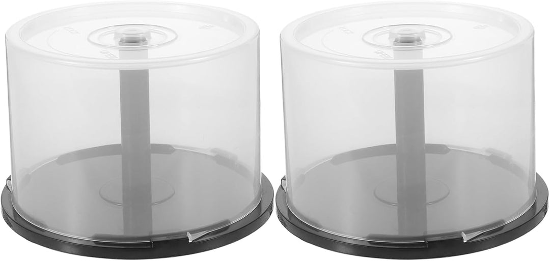 Housoutil Cd Speicherbehälter 4Er Set Transparent Cd Aufbewahrungseimer Mit 50 Disc Kapazität Tragba