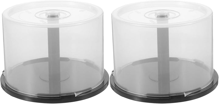 Housoutil Cd Speicherbehälter 4Er Set Transparent Cd Aufbewahrungseimer Mit 50 Disc Kapazität Tragba