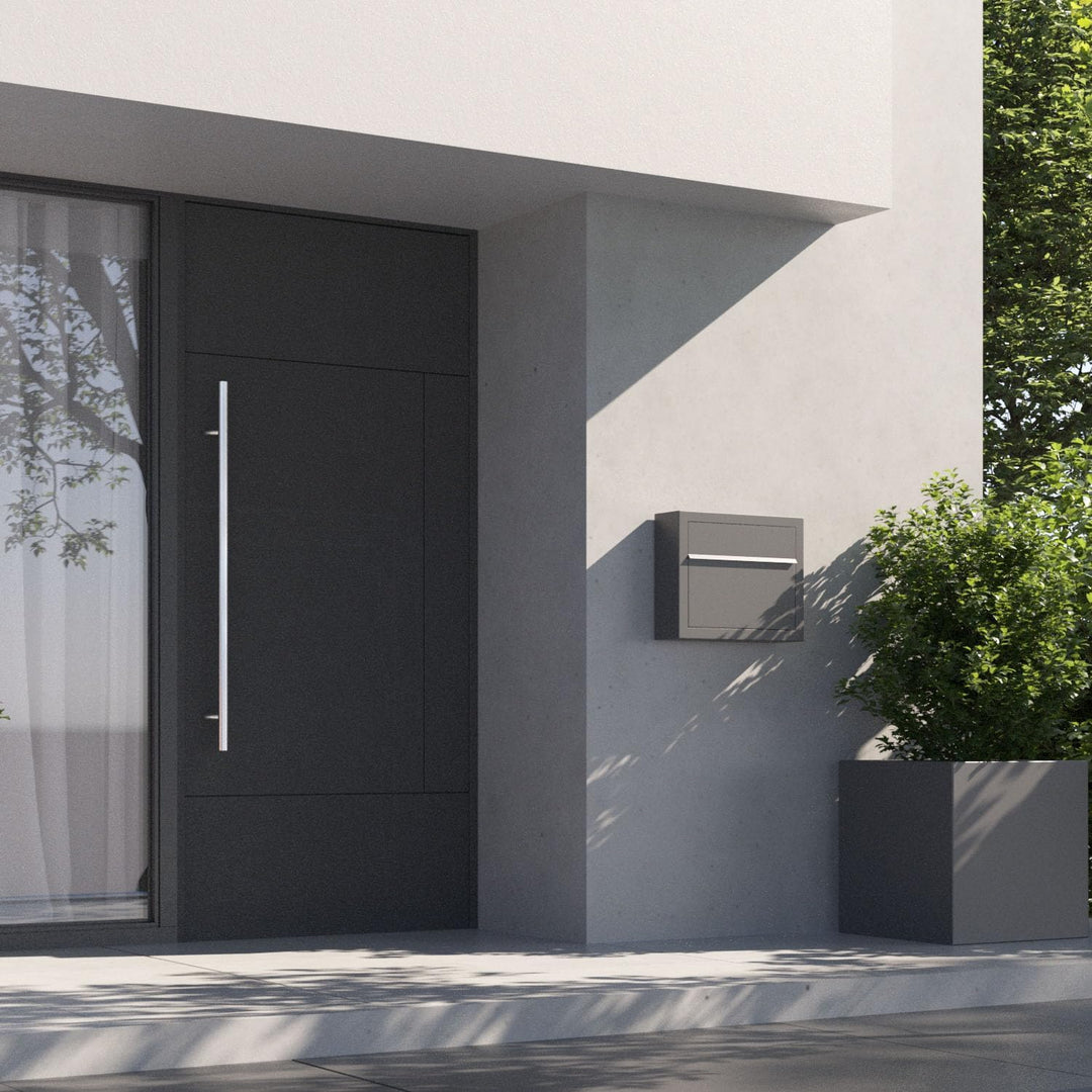 Briefkasten, Design Wandbriefkasten Elegance Schwarz - Bravios