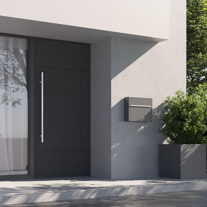 Briefkasten, Design Wandbriefkasten Elegance Schwarz - Bravios