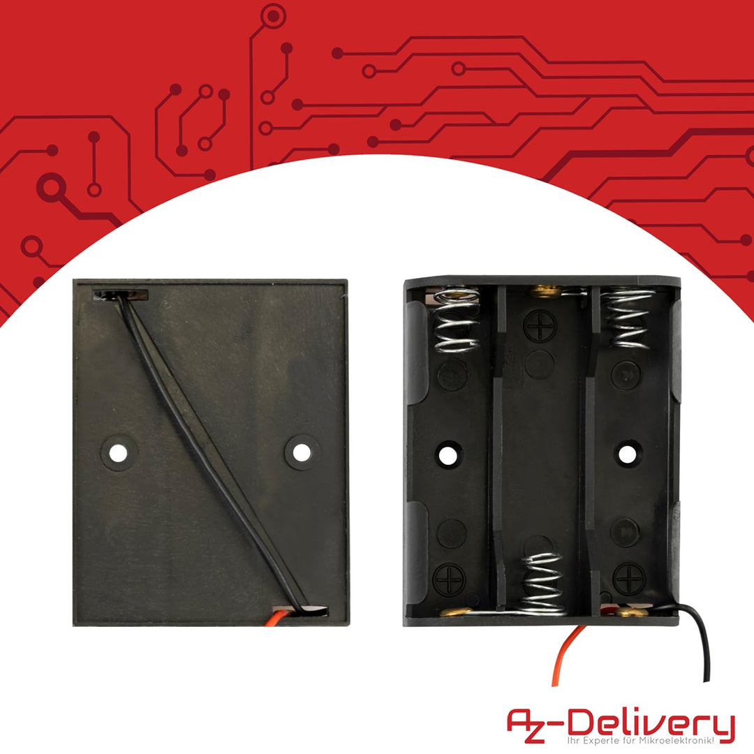 Az Delivery 3x LED Weihnachtsstern Lötset – DIY Elektronik Bausatz für einen Stern mit rotem Beleuch