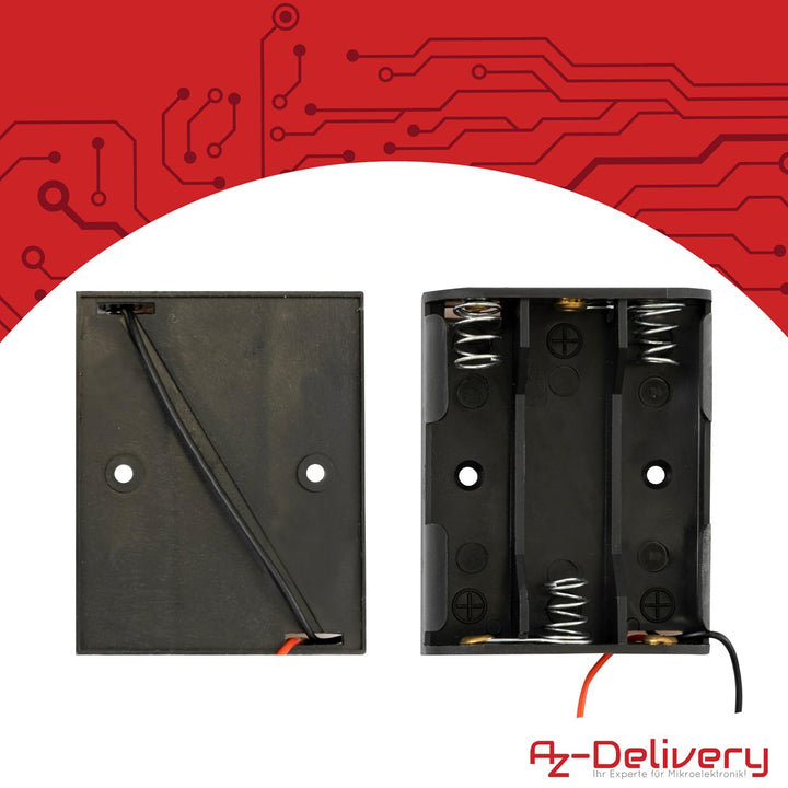 Az Delivery 3x LED Weihnachtsstern Lötset – DIY Elektronik Bausatz für einen Stern mit rotem Beleuch