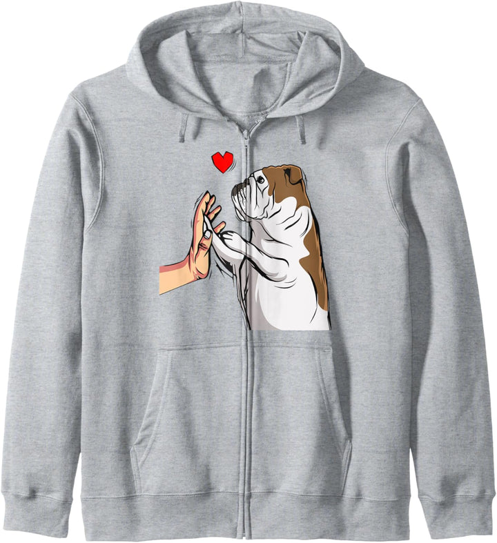 Englische Bulldogge Liebe Frauchen Geschenkidee Kapuzenjacke