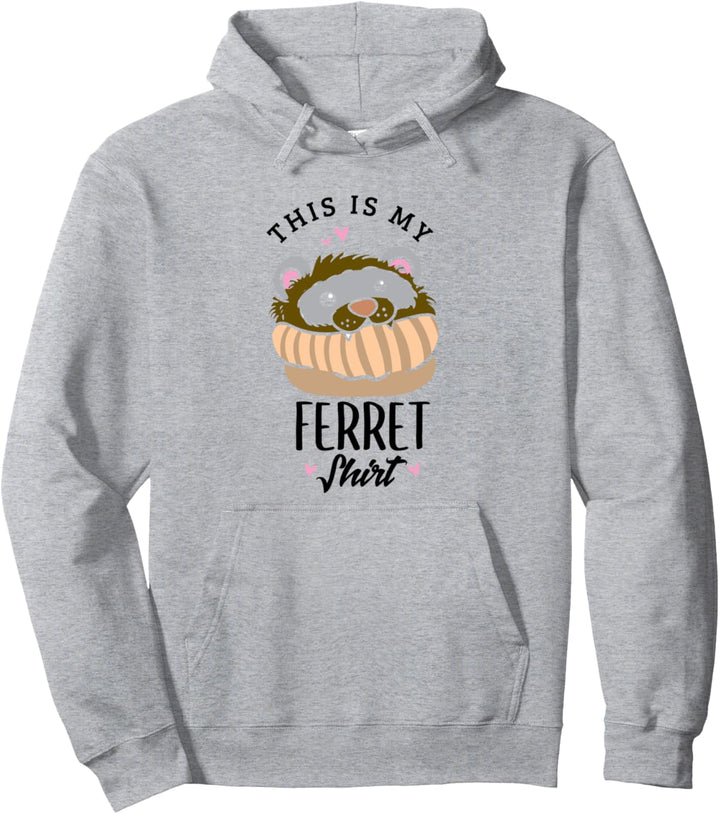 Ironische Frettchen Illustration Nagetier Pullover Hoodie