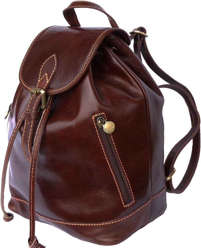 Leder Rucksack 6560 (Denkel braun)