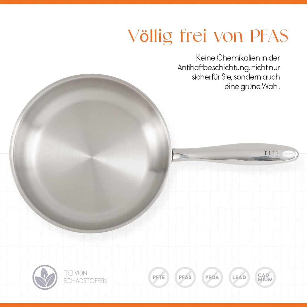Classique Bratpfanne - Ø 24 & 28 cm - Pfannenset Induktion - Antihaft-beschichtung - Geeignet für al