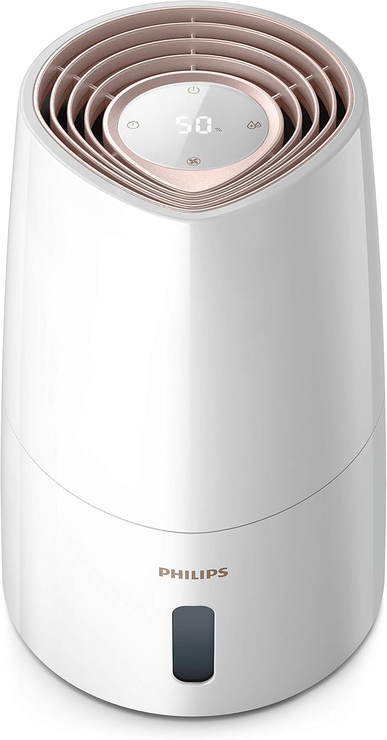 Philips Luftbefeuchter 3000 Serie HU3918/10, schwarz & Series 3000 Luftbefeuchter für Räume bis 45 m