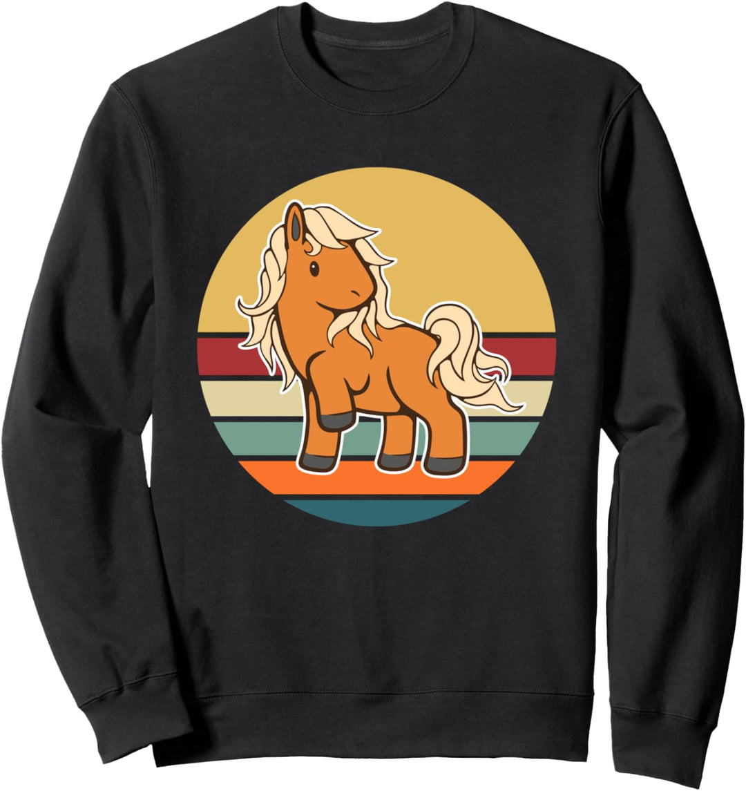 Islandpferd Isländer Island Pony Pferd Reiten Retro Vintage Sweatshirt