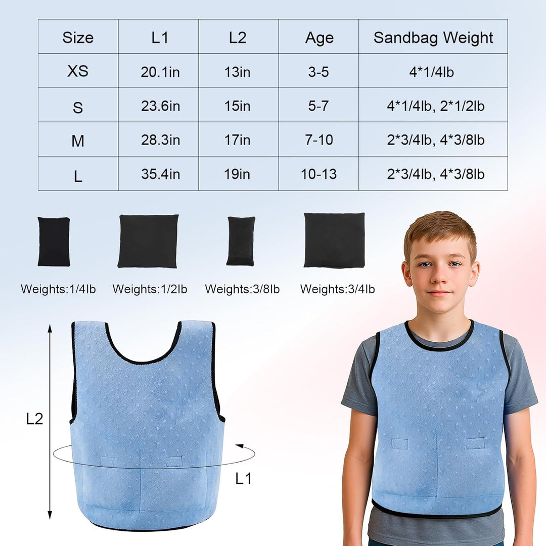 Gewichtsweste Kinder & Kompressionsweste | Weighted Vest als ADHS & Autismus Hilfsmittel | Sensorik