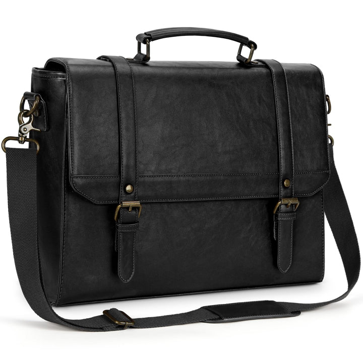 IGOLUMON Aktentasche Herren Wasserdicht Umhängetasche Herren 15,6 Zoll Laptoptasche Vintage Arbeitst