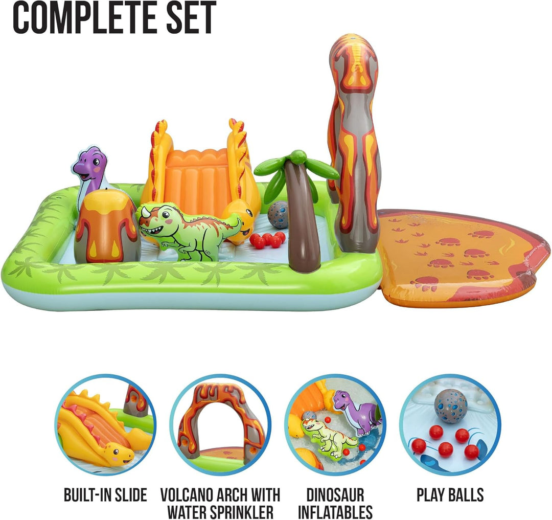 Bestway Aufpumpbares Wasserspielcenter und Pool für Kinder Volcano Springs 262 x 188 x 102 cm