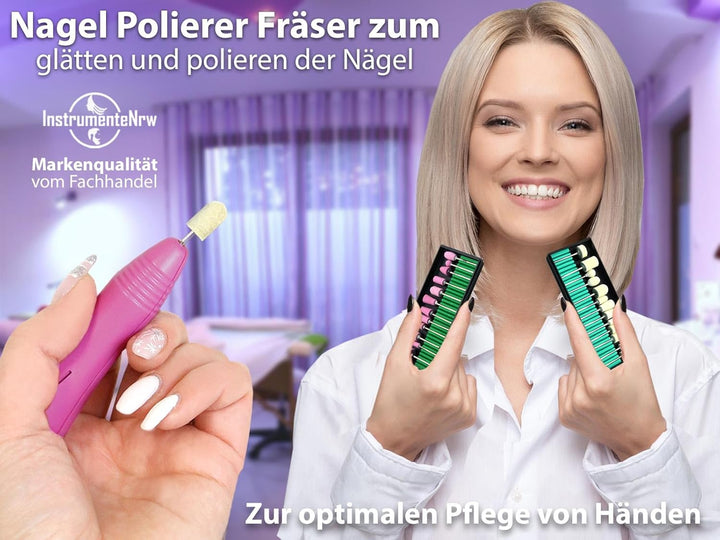Fusspflege-Set Maniküre-Set Kombi Fusspflegegerät Hornhautentferner Elektrisch mit Diamantschleifer