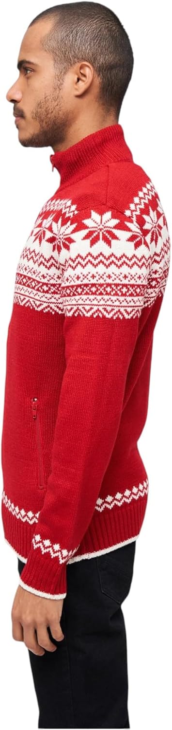 Brandit Herren Norwegian Cardigan Strickjacke S Rot, S Rot