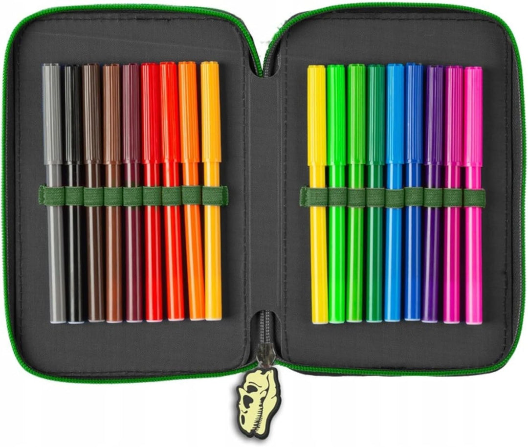 Goldkids - Federmäppchen 3 Fächer - Mäppchen für Mädchen und Jungen - Federmappe 3-Fach Federtasche