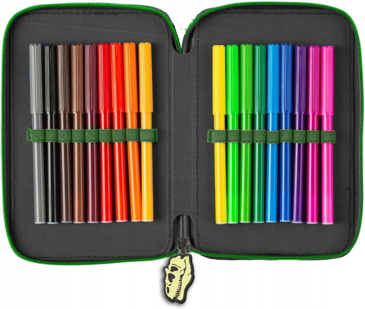 Goldkids - Federmäppchen 3 Fächer - Mäppchen für Mädchen und Jungen - Federmappe 3-Fach Federtasche