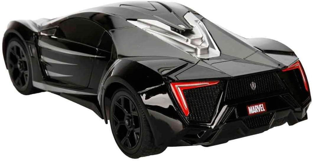 Jada Toys Marvel Black Panther RC Lykan Hypersport, Turbofunktion, RC Auto, Ferngesteuertes Auto mit
