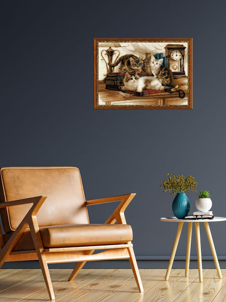 Riolis Kreuzstich-Set Furry Friends,, Gelb