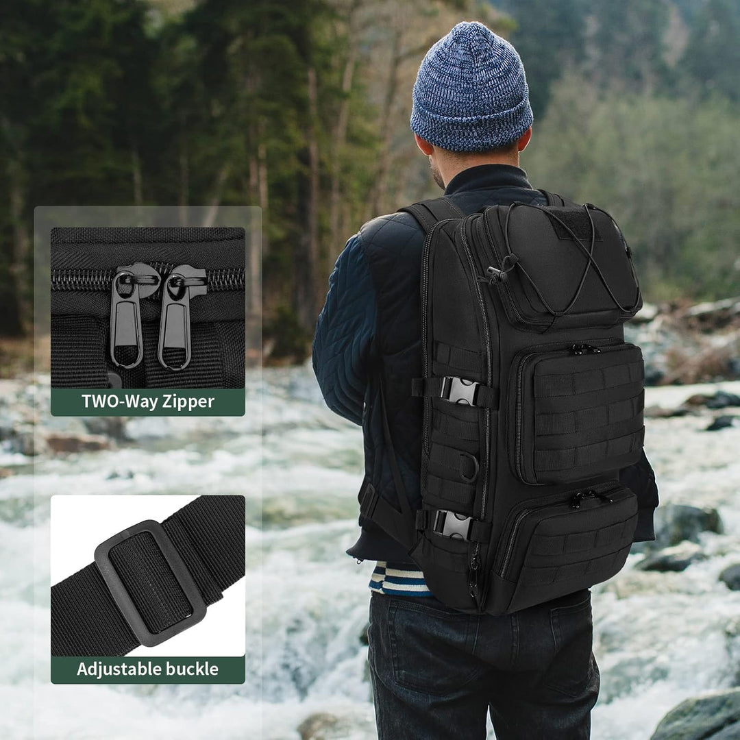 Molle Rucksack Herren Wanderrucksack Taktischer Backpack Schulrucksack 900D Nylon Mehrere Tasche Day