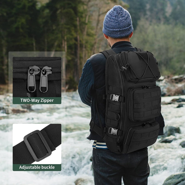 Molle Rucksack Herren Wanderrucksack Taktischer Backpack Schulrucksack 900D Nylon Mehrere Tasche Day
