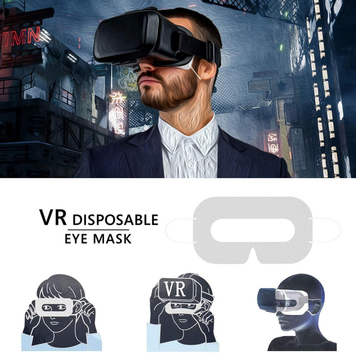 Geekria 100Pcs VR Mask Disposable Face Cover, Disposable Protector for Oculus Quest VR, Prevent Eyes