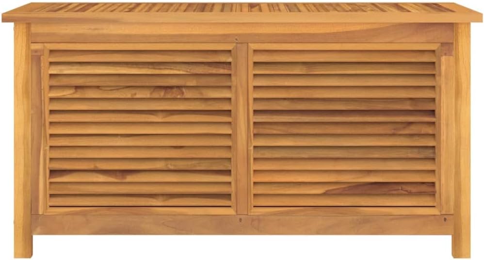 vidaXL Gartenbox mit Beutel 114x50x58 cm Massivholz Teak 114 x 50 x 58 cm, 114 x 50 x 58 cm