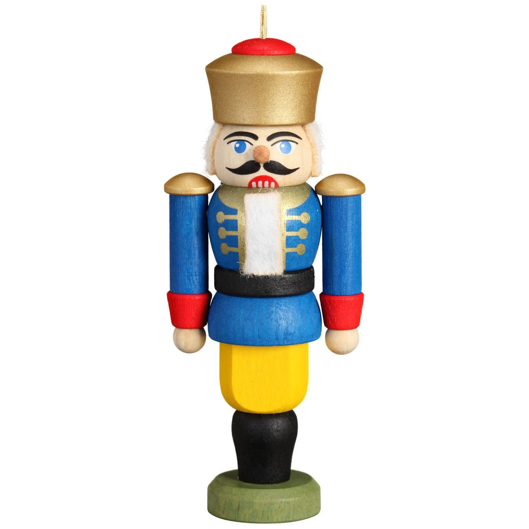 Seiffener Volkskunst Miniatur-Nussknacker König - blau