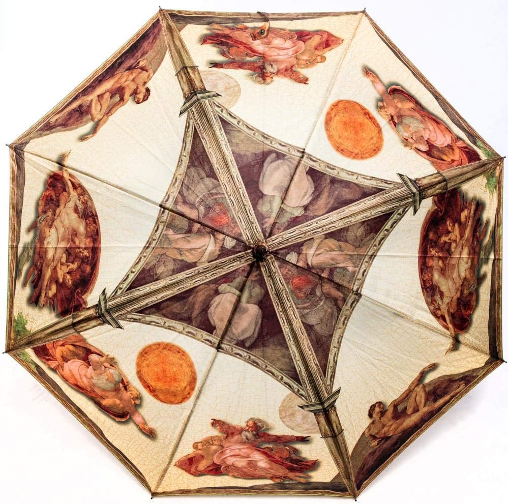 LUCKYWEATHER Regenschirm Stockschirm Damen Motiv Sixtinische Kapelle Auf-Automatik I Stockregenschir