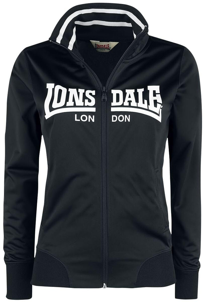 Lonsdale Damen Eype Trainingsjacke, XL Schwarz