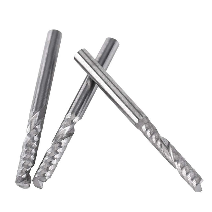 10 Stücke Hartmetall Spiral-fräser Einzelne Flöte Fräser CNC Fräser 4mm Schaft Zubehör Werkzeuge MEH