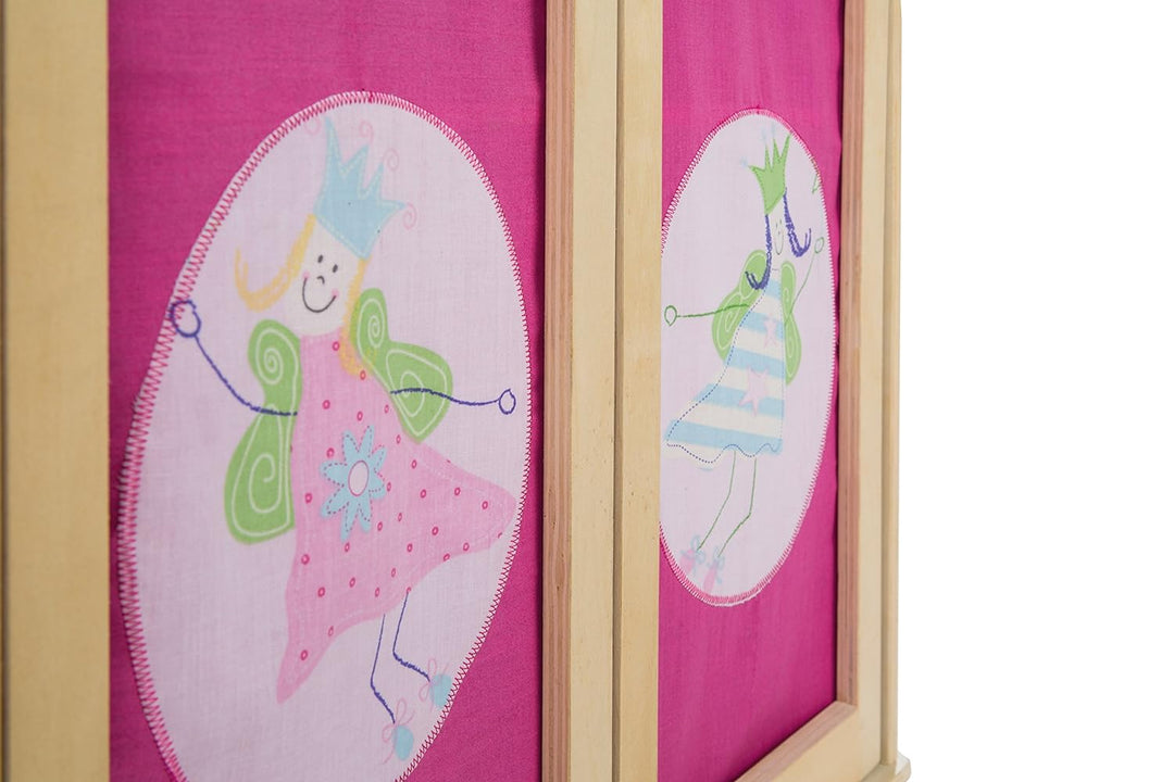 roba Puppenkleiderschrank Serie „Happy Fee“, Puppenmöbel zum Verstauen von Puppenkleidung und Puppen