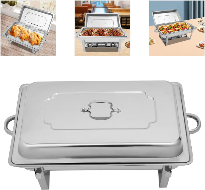 9L Warmhaltebehälter Essen, Edelstahl Wärmebehälter für Speisen, Warmhaltegerät mit Cover, Speisewär