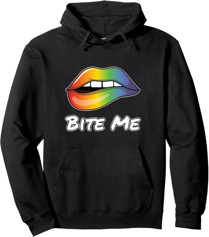 Gay Pride LGBTQ Regenbogen Lippen Christopher Street Day CSD Pullover Hoodie