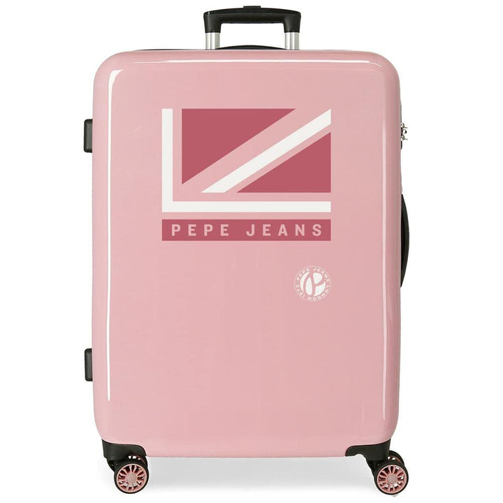 Pepe Jeans Carol Koffer, mittelgross, Rosa, 48 x 68 x 26 cm, starr, ABS-Verschluss TSA, 70 l, 3 kg,