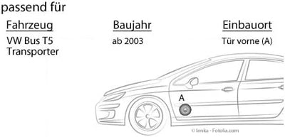 VW Bus T5 Front - Lautsprecher Boxen Pioneer TS-G1720F - 16,5cm 2-Wege Koax Koaxiallautsprecher Auto