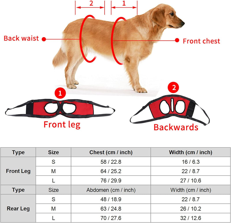 Hund Lift Harness Hundjacke Hundwest Vorder Hinterbeine Unterstützung Harness Auswandern Aid Hebe Zi